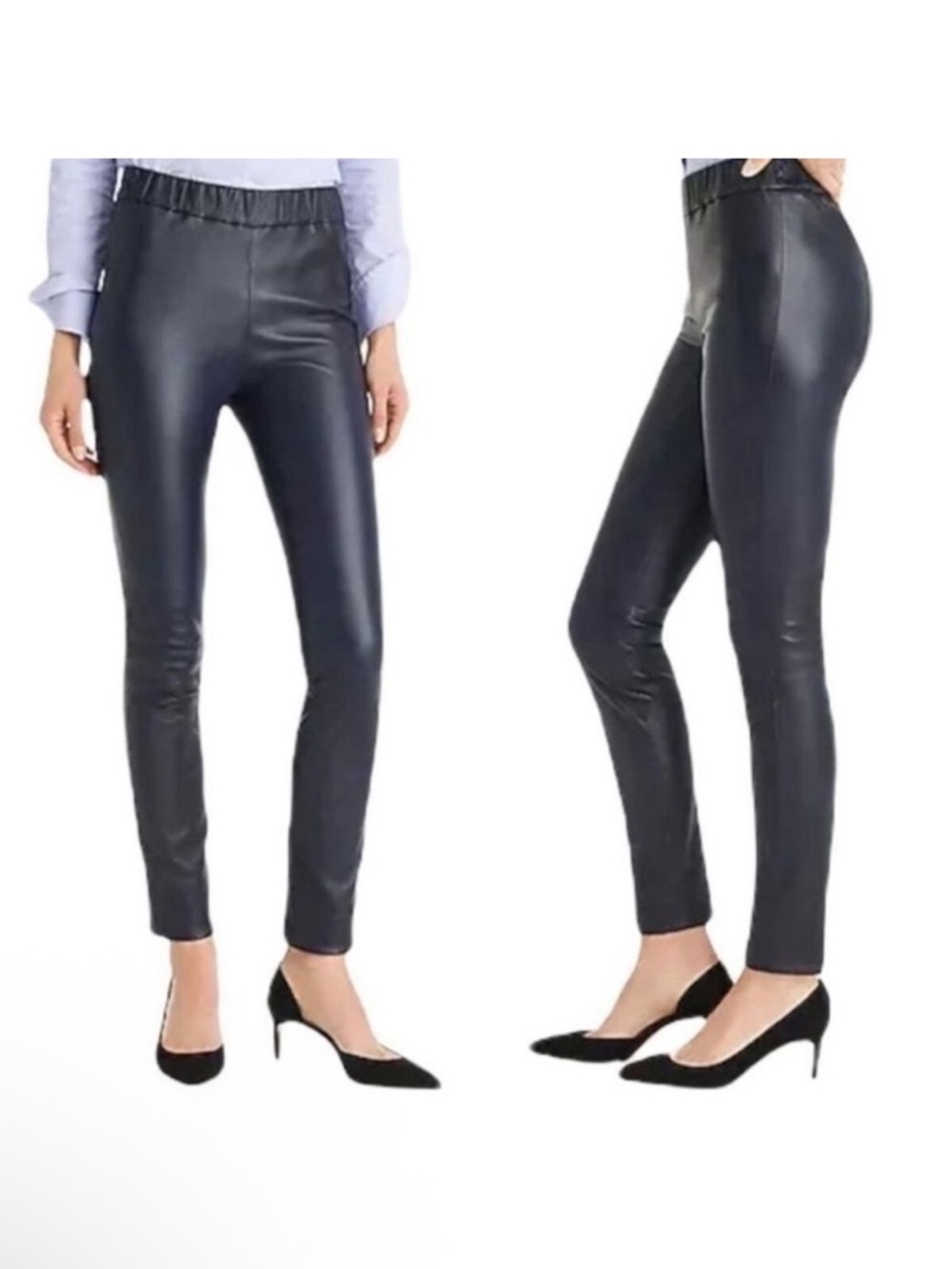 NWT The Row Docarr Lambskin Skinny Leather Pants, Size L